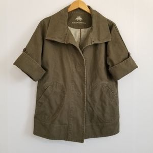 Awakening Reversible Olive Green Jacket Size Small